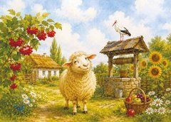 "Joyful Sheep" Greeting Card (26-6)