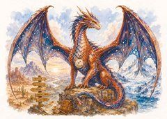 "Zodiac Signs: Dragon" Postcard (9)
