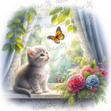 Kitten with a butterfly (4)