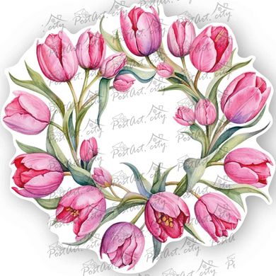 Shaped postcard "Tulips" (2)