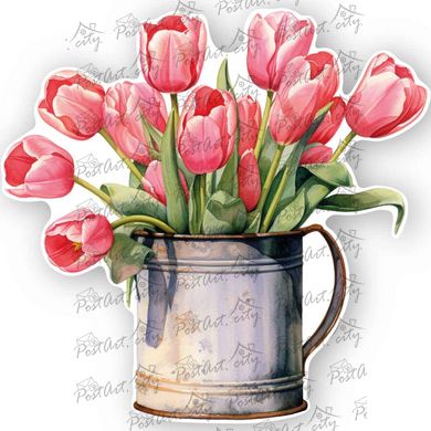 Shaped postcard "Tulips" (3)