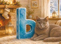 "Ukrainian Alphabet &ndash; Ь" Postcard