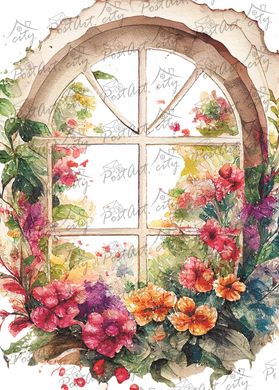 Window with flowers (23-2)