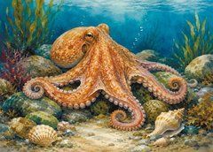 "Sea Creatures" Postcard (26-1)