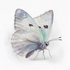 Метелик (4) (дизайнерський папір, срібло)