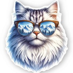 Фігурна листівка "Кіт в окулярах" (16)