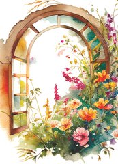 Вікно з квітами (23-6)