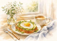 "Breakfast" Postcard (26-8)