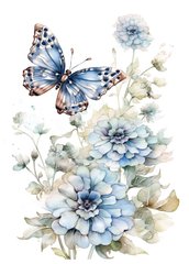 Метелики у квітах (24-12)