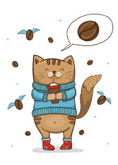 Кіт з кавою