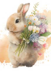 Bunny with flowers (2)