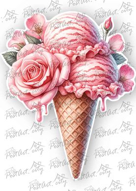 Фігурна листівка "Морозиво"