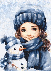 Дівчинка з сніговиком (3)