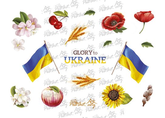 Набір стікерів "Glory to Ukraine"