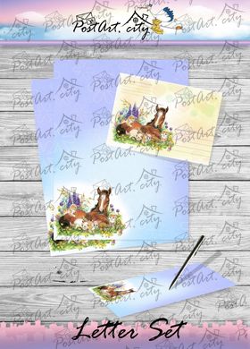 Letter set Foal with kittens (2) (set of 8 units)