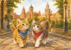 Postcard "Traveling Ukraine: Cats" (26-3)
