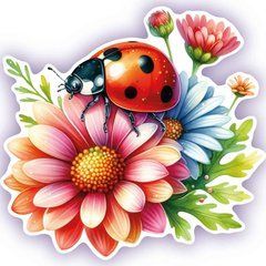 Figured card "Ladybug" (3)