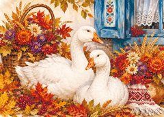 Postcard "Geese in a Ukrainian Village" (26-4)