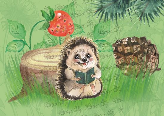 Hedgehog with strawberries (3)