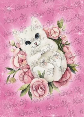 Cat with flowers (2)