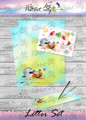 Letter set Cheerful bird (1) (set of 8 units)