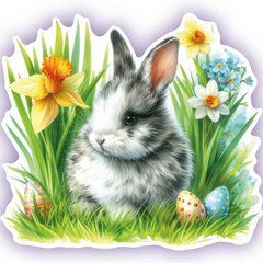 Die-cut card "Cute Rabbit" (5)