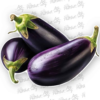 Shaped postcard "Eggplant"