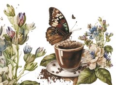 Coffee and a butterfly (23-4)