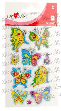 Наклейки "Метелики" (1 лист.), 8х12,5 см