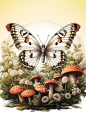 Mushrooms and butterflies (23-2)