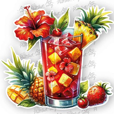 Shaped postcard "Cocktail" (8)