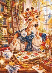 Листівка "Серед книг" (26-1) (АІ)