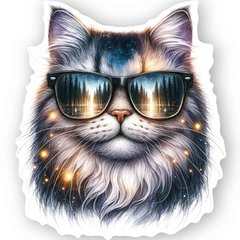 Фігурна листівка "Кіт в окулярах" (5)