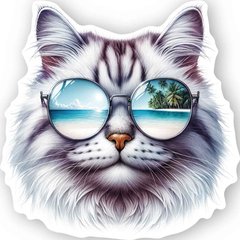 Фігурна листівка "Кіт в окулярах" (7)