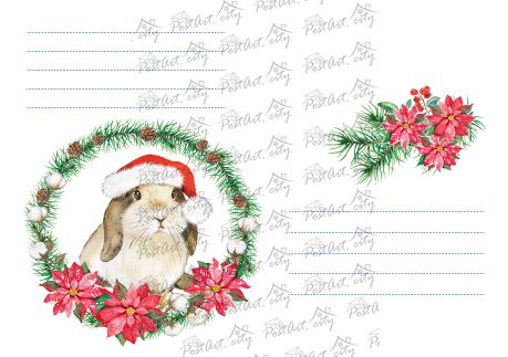New Year's rabbit envelope