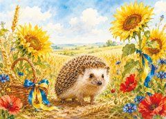 "Hedgehog" Greeting Card (26-1)