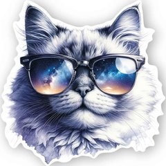 Фігурна листівка "Кіт в окулярах" (8)