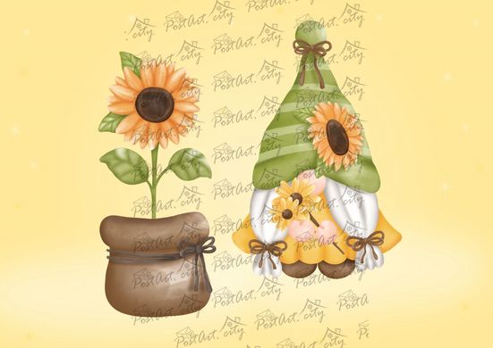 Gnome with sunflower (2)