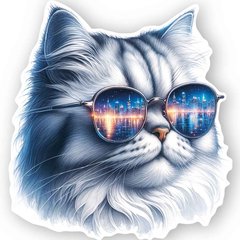 Фігурна листівка "Кіт в окулярах" (11)