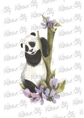 Panda and lilac