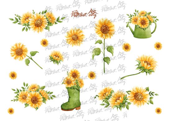 Set of "Sunflowers" stickers