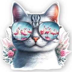 Фігурна листівка "Кіт в окулярах" (12)