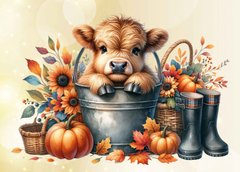 Cow and pumpkins (24-6)