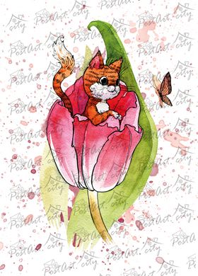 Cat and flower (6)