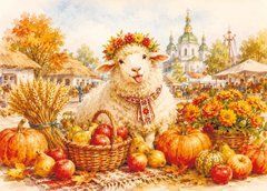 "Joyful Sheep" Greeting Card (26-2)