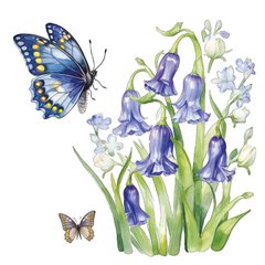 Butterflies in flowers (24-3)