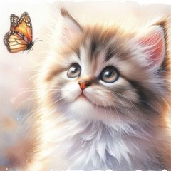 Kitten with a butterfly (2)