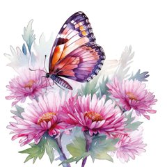 Метелики у квітах (24-4)