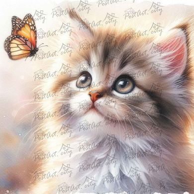 Kitten with a butterfly (2)