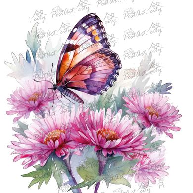 Метелики у квітах (24-4)